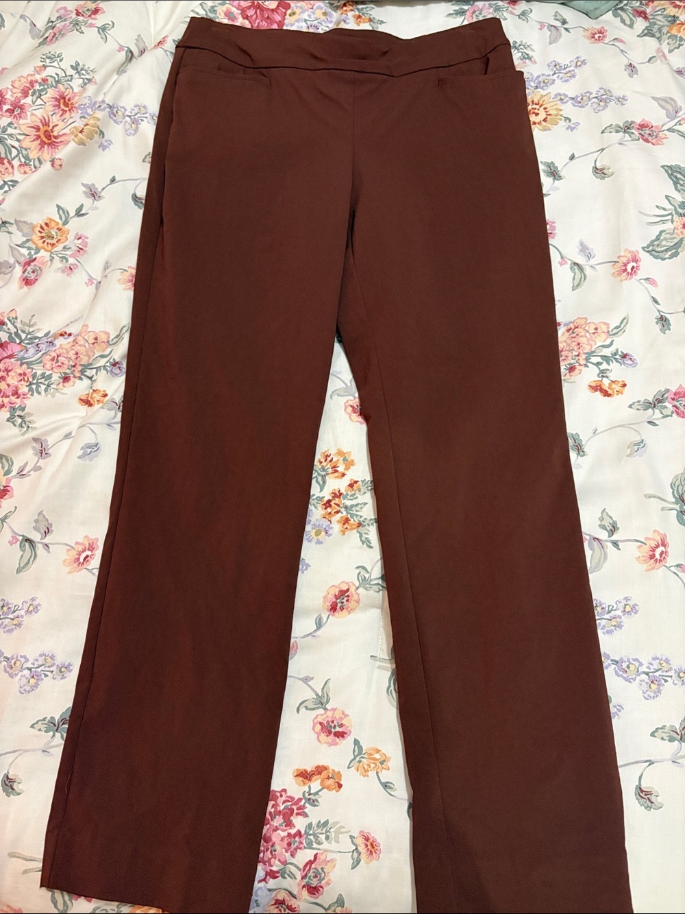 Chico's Straight-Leg Pants in Rich Brown